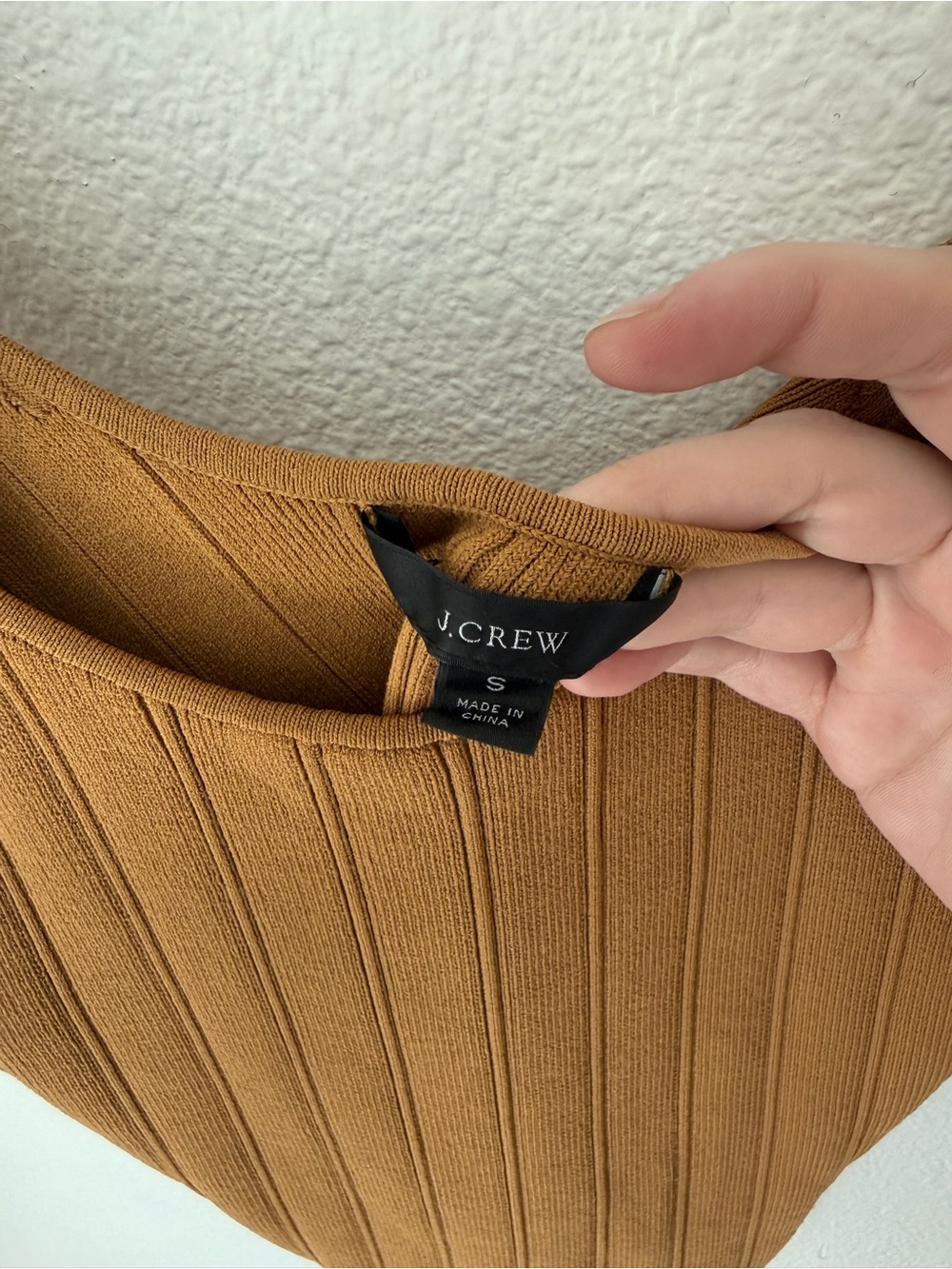 J.Crew Mustard Ribbed Tank Top - Small - Picture 3 of 6